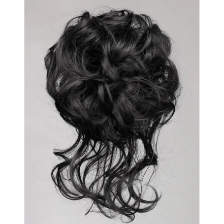 Chignon de cheveux court bouclé synthétique