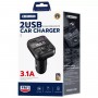 Chargeur de voiture USB, bluetooth et transmetteur FM Chargeur de voiture double USB avec FM sans fil