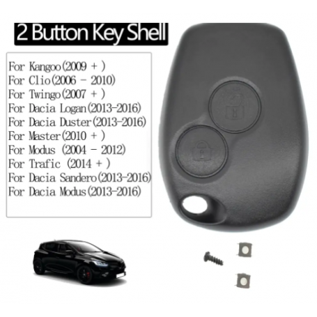 Coque de clé télécommande pour Renault Trafic Twingo Master Modus Logan...