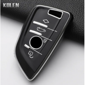 Étui pour clé de voiture en TPU, pour BMW