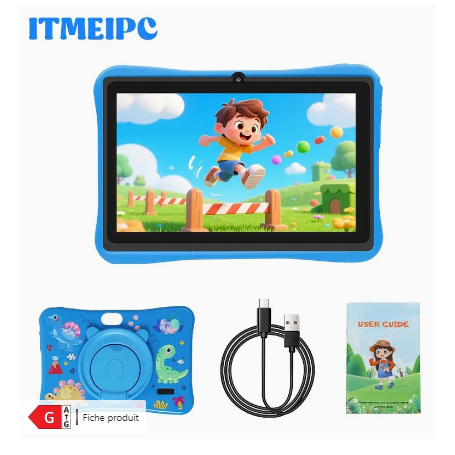 ITMEIPC Tablette Android 14 de 7 pouces avec 4 Go de RAM (2 Go + 2 Go extensible) et 32 Go de stockage