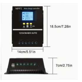 1pc Contrôleur de Charge Solaire MPPT  12V/24V/36V/48V 100A