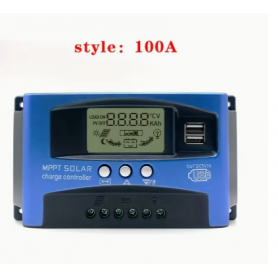 Contrôleur de Charge Solaire 12V/24V avec Deux Ports USB 100A