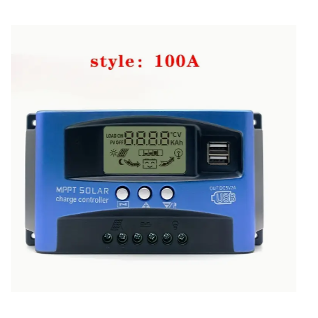 Contrôleur de Charge Solaire 12V/24V avec Deux Ports USB 100A